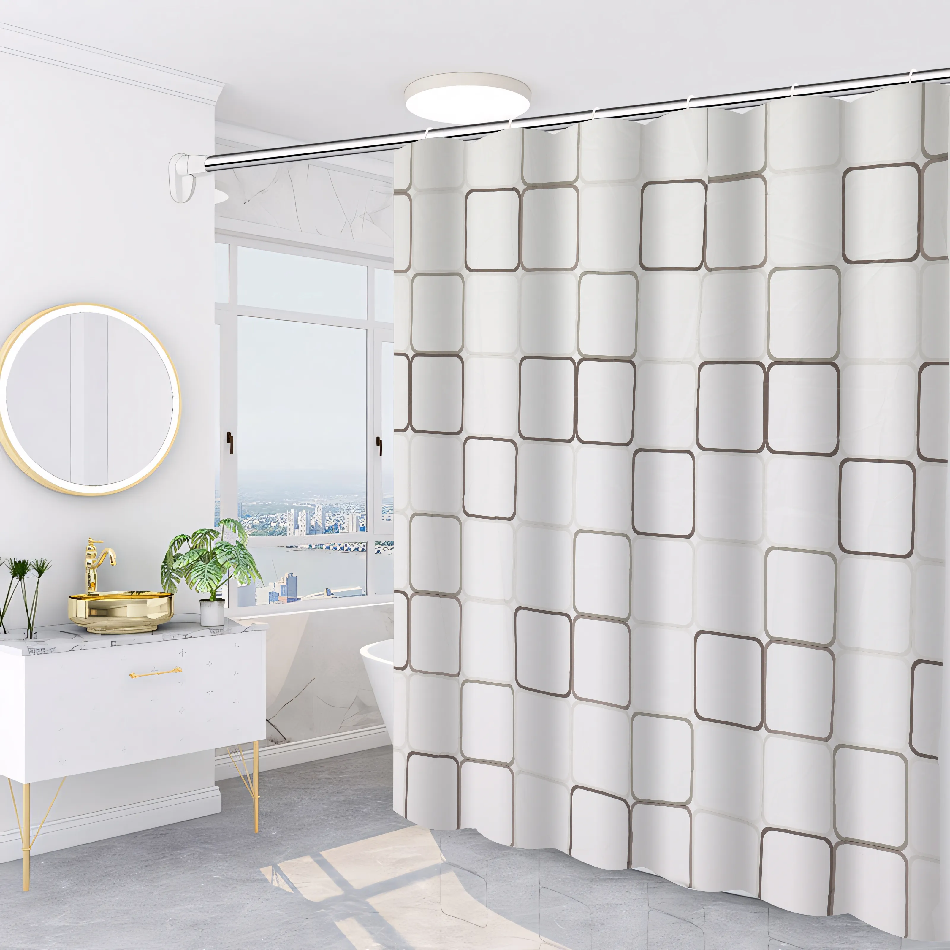 Defender - Shower curtain Geometry Eco-03