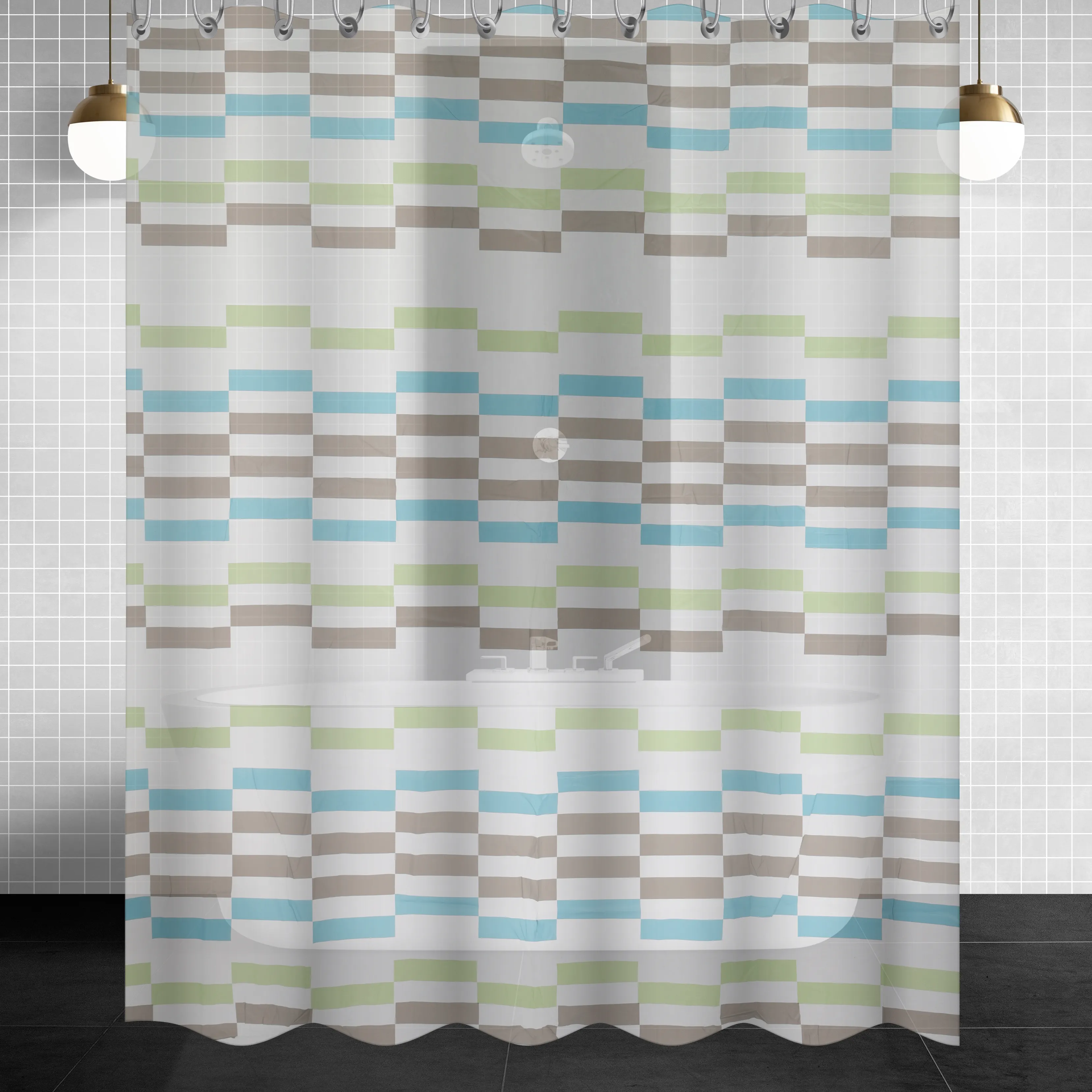 Defender - Shower curtain Geometry Eco-04