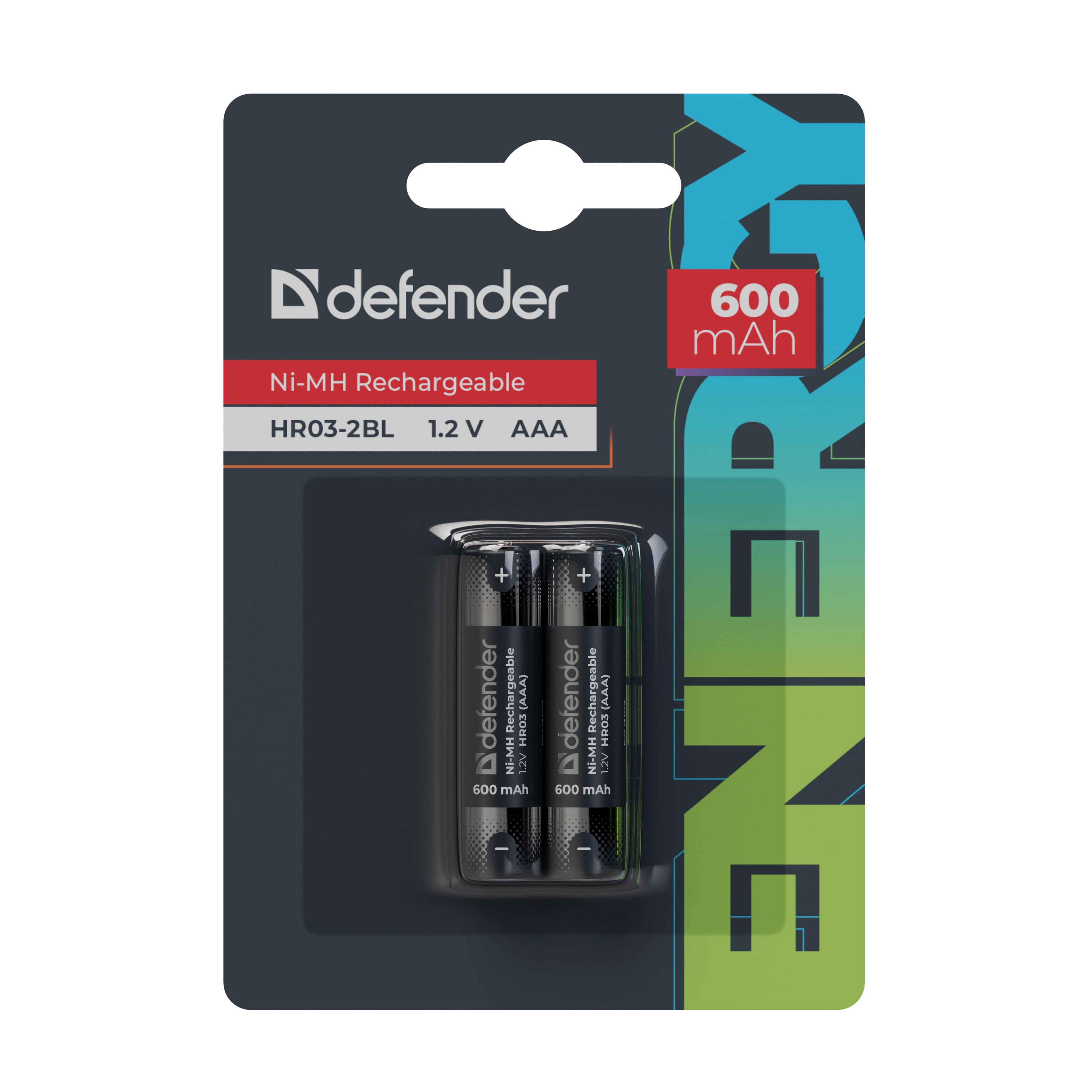 Defender - Rechargeable battery HR03-2BL 600 mAh