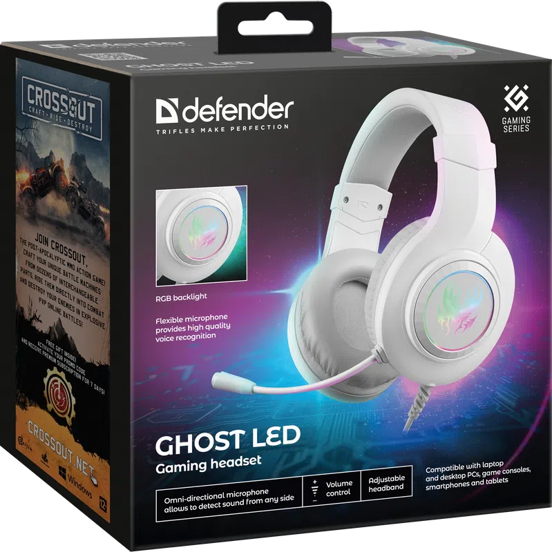 Defender - Гульнявая гарнітура  Ghost LED