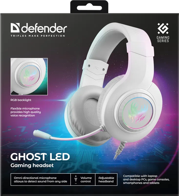 Defender - Гульнявая гарнітура  Ghost LED