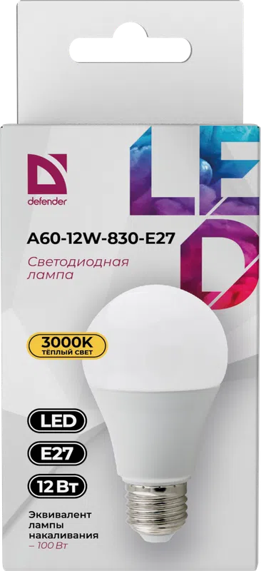 Defender - LED Light bulbs A60-12W-830-E27