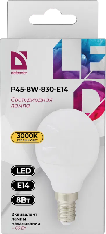 Defender - LED Light bulbs P45-8W-830-E14