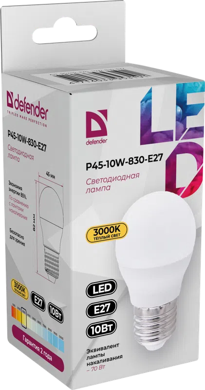 Defender - LED Light bulbs P45-10W-830-E27