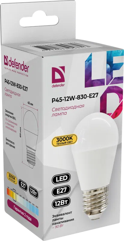 Defender - LED Light bulbs P45-12W-830-E27