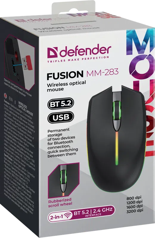 Defender - Бесправадная аптычная мыш Fusion MM-283