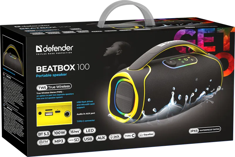 Defender - Партатыўная акустычная сістэма Beatbox 100