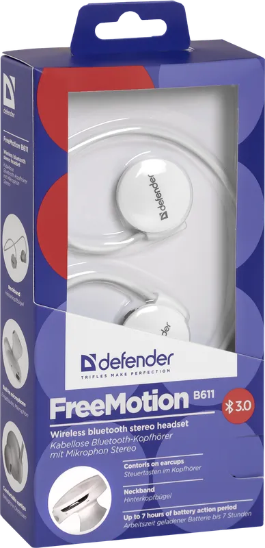 Defender - Бесправадная стэрэагарнітура FreeMotion B611