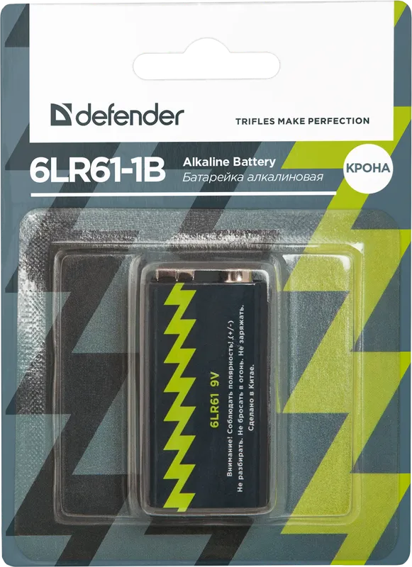 Defender - Батарэйка алкалінавая 6LR61-1B