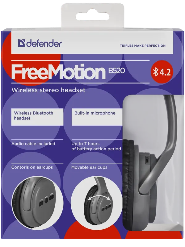 Defender - Бесправадная гарнітура FreeMotion B520