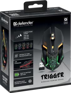 Defender - Бесправадная гульнявая мыш Trigger GM-934