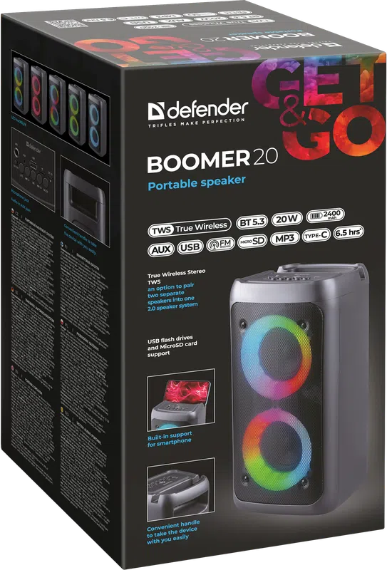 Defender - Партатыўная акустычная сістэма Boomer 20